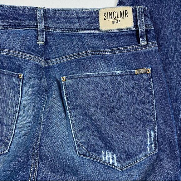 Sinclair Skinny Jeans Women's 28 Distressed Denim Mid Rise Stretch - Picture 10 of 11